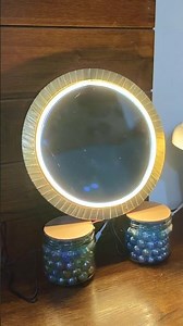 Magnifying Mirror Framed with light around #diy