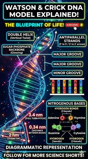 🫠watson and crick model of DNA#shortsfeed 👈