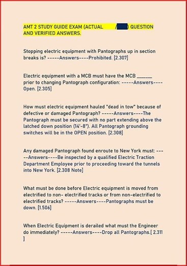 Amt 2 Study Guide Exam Actual Question And Verified Answers2 video