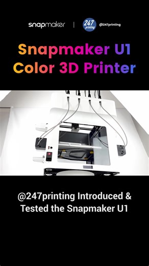 🎥 First impressions matter — and @247printing put the Snapmaker U1 Multi-Color 3D Printer to the test! From setup to real prints, see why U1 is redefining the 3D printing experience. 🚀 Backed by thousands worldwide and already a record-breaking Kickstarter hit. 👉 Don’t miss your chance — back Snapmaker U1 now! | Snapmaker