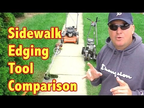 Sidewalk Edging Comparison - Edger vs Line Trimmer