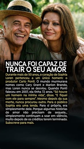 Nunca foi capaz de trair o seu amor