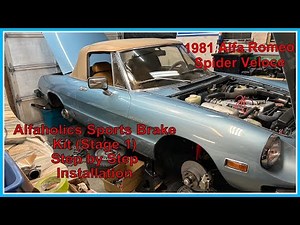 1981 Alfa Romeo Spider Veloce, Alfaholics Sports Brake Package (Stage 1), Installation Step by Step