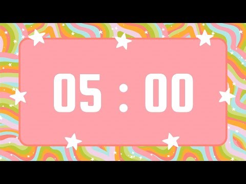 5-Minute Timer | With Upbeat Instrumental Music & Alarm Bell | Cute Groovy 2000s Teen Theme ⭐