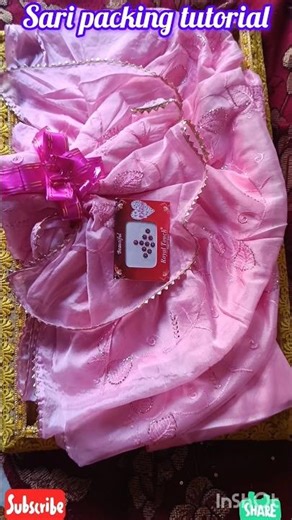 sari packing tutorial with easy trick#ytviral #vowcraftdiaries#viral