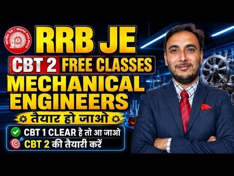RRB JE CBT 2 FREE CLASSES MECHANICAL ENGINEERING LECTURE 1
