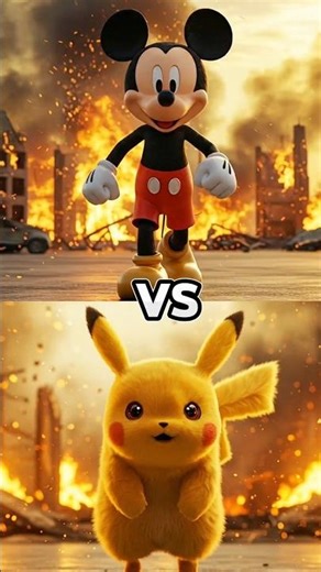 Mickey mouse Vs Pikachu, pichu, meowth #pikachu #shorts