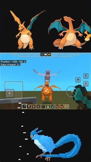 Epic Showdown: Charizard vs Articuno in Minecraft Pokemon Mod! #shorts #Rampagecontentyt