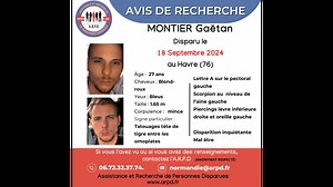 Disparition inquiétante d’un homme de 27 ans au Havre : un avis de recherche lancé