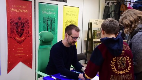 Signing session of actor Sean Biggerstaff in Lyon - 8 Feb 2025 - 59387392