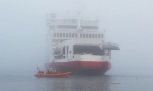 Red Funnel ferry: Lifeboats surround crashed ferry