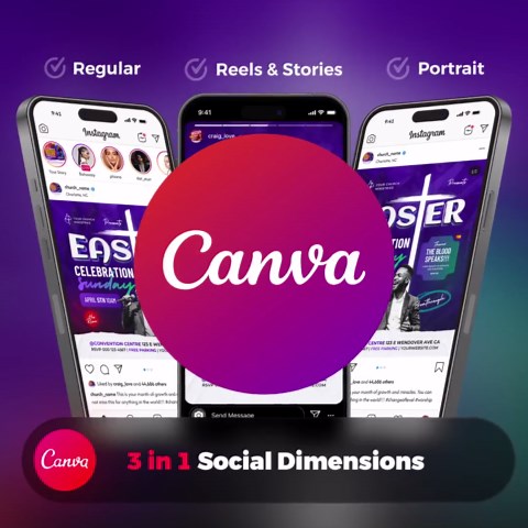 Easter Sunday Flyer Canva Template: Church Event Design (Digital Download)