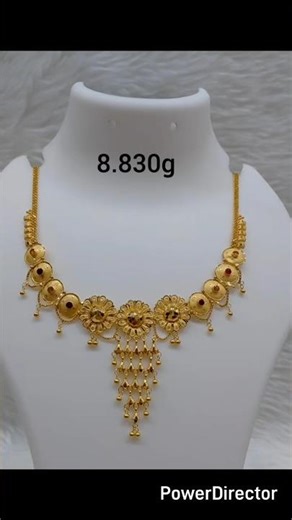 Latest gold light weight necklace designs #viralshorts​ #goldnecklace​ #necklace​ #jewellery​