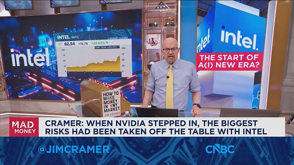 Biggest risks were taken off the table with Intel when Nvidia stepped in, says Jim Cramer