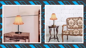 Holibanna Glass Lampshade: Flower Stripe Lampshade Amber Glass Bell Shade Light Bulb Cover for Table Lamp Floor Lamp Wall Sconces for E27 Socket Shades