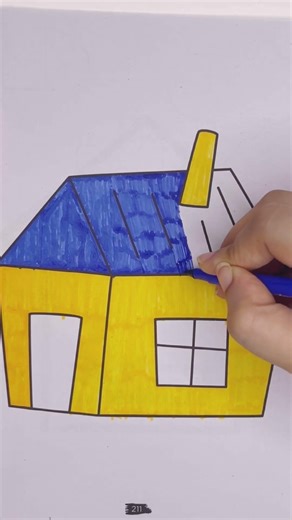 Coloring a house part 2 #relaxing #coloringadventure #coloringbook #drawing #coloringbookpages