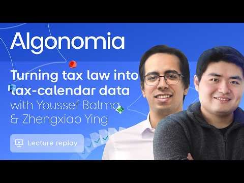 Turning tax law into machine-executable tax-calendar data — lecture replay at WU