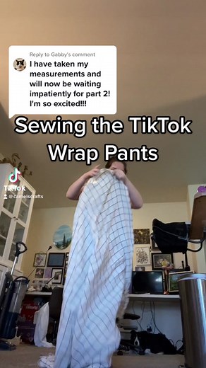 Replying to @Gabby if you cam sew a straight line you can make wrap pants to your exact size #sewing #beginningsewing #wrappants #summerfashion #linenpants #howto #easypants #pantspattern #freepattern #sewingtutorial #midsizefashion #reinforcementstitch #hemmingpants #pantssewing #tailoring #midsizesummer #sizeinclusive #custompants
