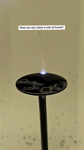 How can you clean a coin at home? #cleaning #asmr #satisfying #rustremoval #experiment
