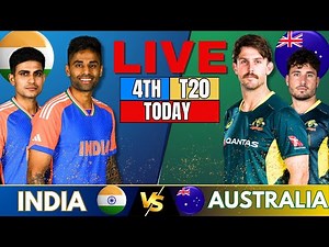 🔴 LIVE: India vs Australia 4th T20 | IND vs AUS Live Match Today | Live Cricket score & Commentary
