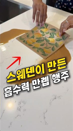 스웨덴이 만든 흡수력 만렙 행주