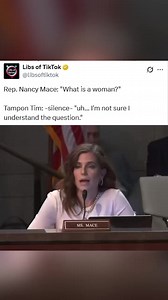 Rep. Nancy Mace: "What is a woman?" Tampon Tim: -silence- "uh... I'm not sure I understand the question." | Libs of Tik Tok