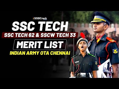 SSC Tech 62 and SSCW Tech 33 Merit List Indian Army