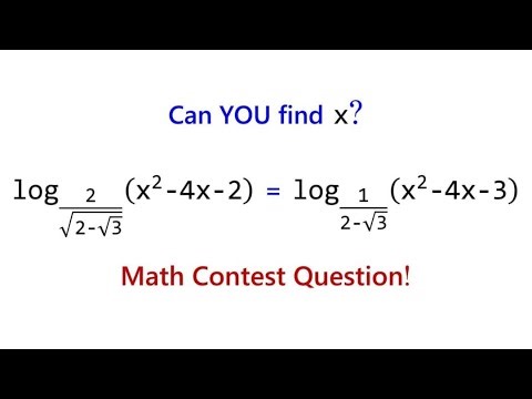 This Math Contest Log Equation Stumped Me (Until I Used This Trick!)