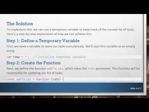 How to Create a Dynamic To-Do List Function in JavaScript