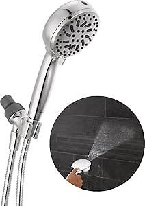 Delta Faucet ProClean Chrome Shower Head with Handheld, Showerhead with High Pressure Spray, Handheld Shower Head, 6 Spray Settings, Chrome 75740