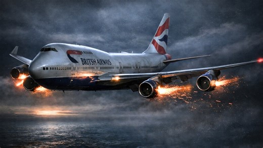 Watch A British Airways 747 Lost All Four Engines Over the Indian Ocean and Kept Falling