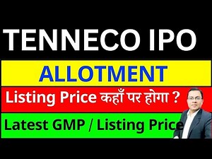 Tenneco Clear Air India listing day strategy I Tenneco IPO ALLOTMENT I Tenneco clean IPO GMP TODAY