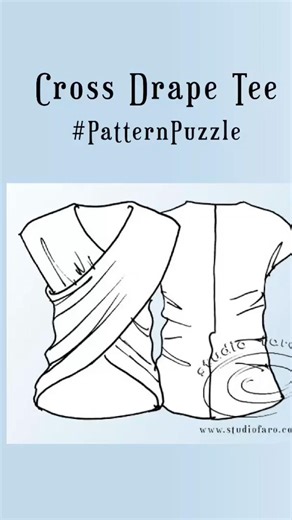 Cross Drape Tee #patternpuzzle @studiofaro