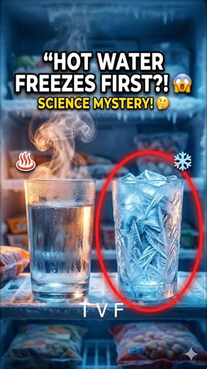 Why Hot Water Freezes Faster Than Cold Water 😳❄️ #facts #youtubeshorts