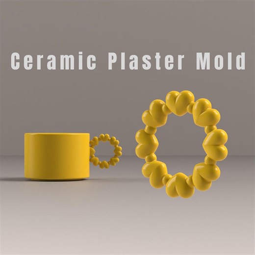 Coffee Mug and Tea Cup Handle Plaster Mold – Slip Casting Ceramic Mold (digital Download) - Etsy