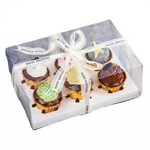 [Hot Item] Cupcake Carrier with Handle Bakery Boxes with Window