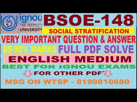 BSOE 148 Important Question Answer || bsoe 148 Most Important Questions || bsoe 148 ignou