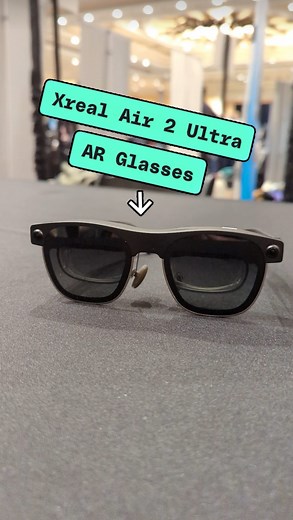 The Verge on Instagram: "AR company, Xreal, shows off their Air 2 Ultra glasses meant to compete with Meta’s Quest 3 and Apple’s Vision Pro headsets. With a design weighing just 80 grams, they might be onto something. #ar #xreal #wearable #vr #sunglasses #ces"