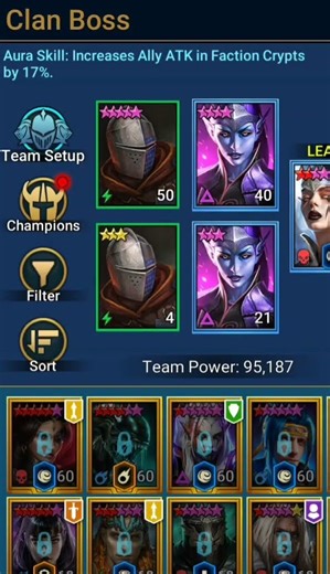 Raid Shadow Legends Demon Lord All Max HP Based Damage Champions Team