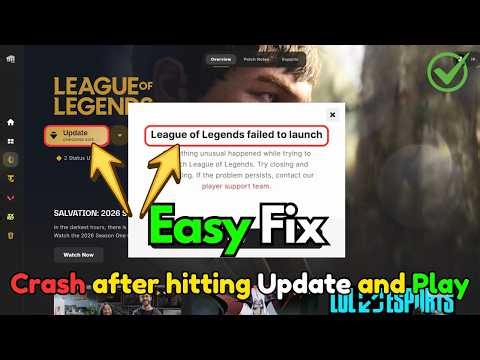 League of Legends Crash error Failed to Launch after hitting PLAY