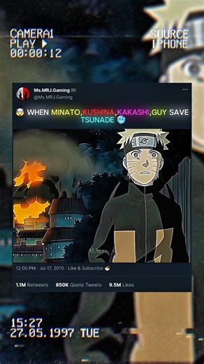When Naruto,minato,kushina,Kakashi and guy save TSunade. 🥶🤯🔥 #anime #naruto #shorts
