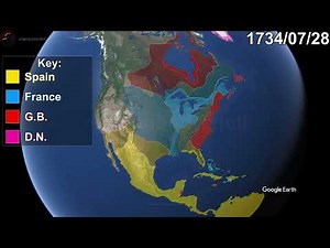 Colonization of North America Every Day using Google Earth