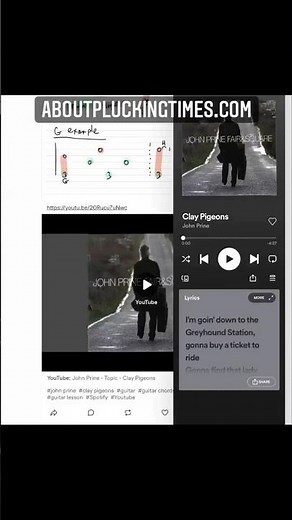 John Prine - Clay Pigeons #guitar #chords #tabs #guitarchords #guitartabs #johnprine