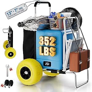 PYY Beach Cart with 13" Big Balloon Wheels