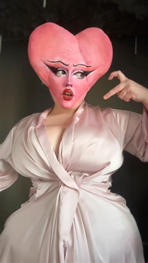 Catie | Free on Instagram: "💞🫣made with love #makeup #makeuptutorial #drag #diy"