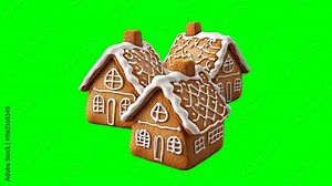 Decorative gingerbread houses for festive celebrations during winter season