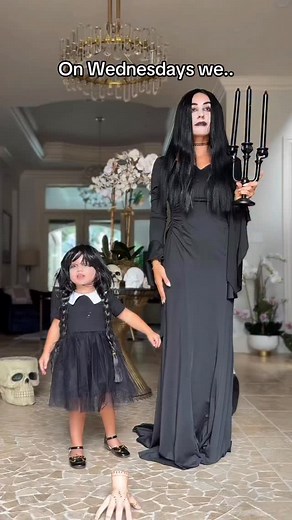 “Please excuse Wednesday, she’s allergic to color” #wednesdayaddams #morticiaaddams #fyp #halloween | aivanelli