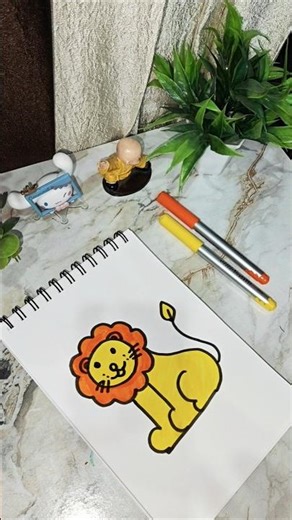 Cute Lion Drawing for Beginners | Easy Step-by-Step Tutorial