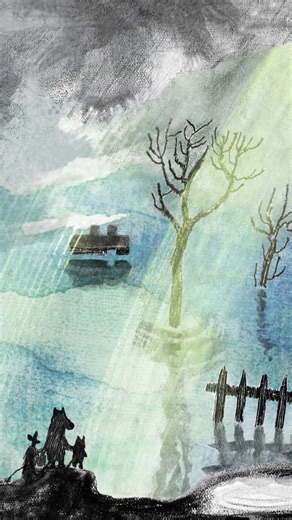 "A small breeze arose and chased the clouds away and shook the tree-tops that were heavy with rain. The agitated water calmed down, somewhere a bird began to chirp and the cat purred in the sunshine." - The Moomins and the Great Flood (1945). ⛅️ In the first Moomin story, readers meet not only the beloved characters but a world where nature breathes through Tove Jansson's words. Every wave and breeze is described with tender admiration, whether evoking love or fear. 🌬️ Comment with a moment of 