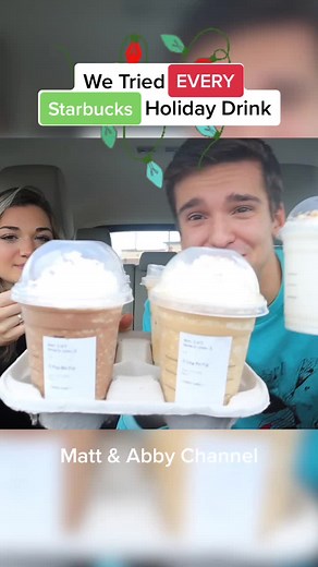 NEW YouTube video (link in bio) #mattandabby #holiday #starbucks #christmas